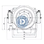 gearless traction machine mck200,630kg,1.0m/s for monadrive