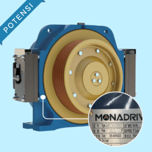 gearless traction machine mck200,630kg,1.0m/s for monadrive