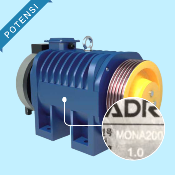 gearless traction machine mona200,630kg,1.0m/s for monadrive