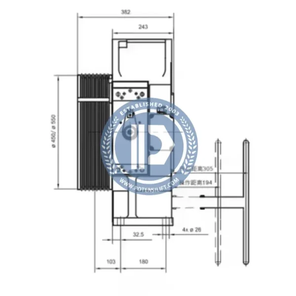 elevator gearless traction machine getm3.0h 200/1000 2s13 for xizi otis