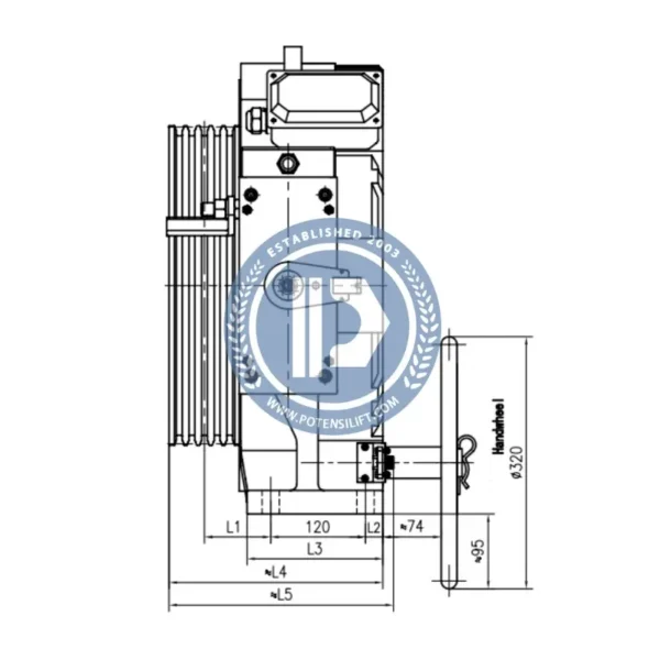 elevator gearless traction machine gtw9s 61p0 for torindrive