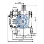 elevator geared traction machine yj200a, 630kg, 1.0m/s for torindrive