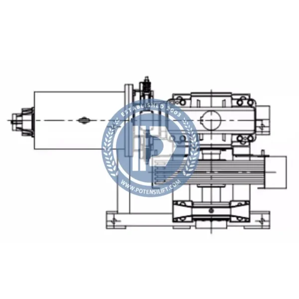elevator geared traction machine yj200a, 630kg, 1.0m/s for torindrive
