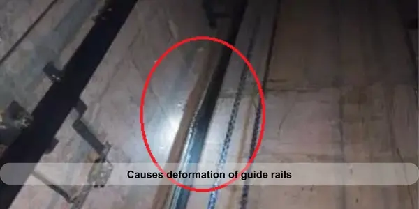 causes deformation of guide rails