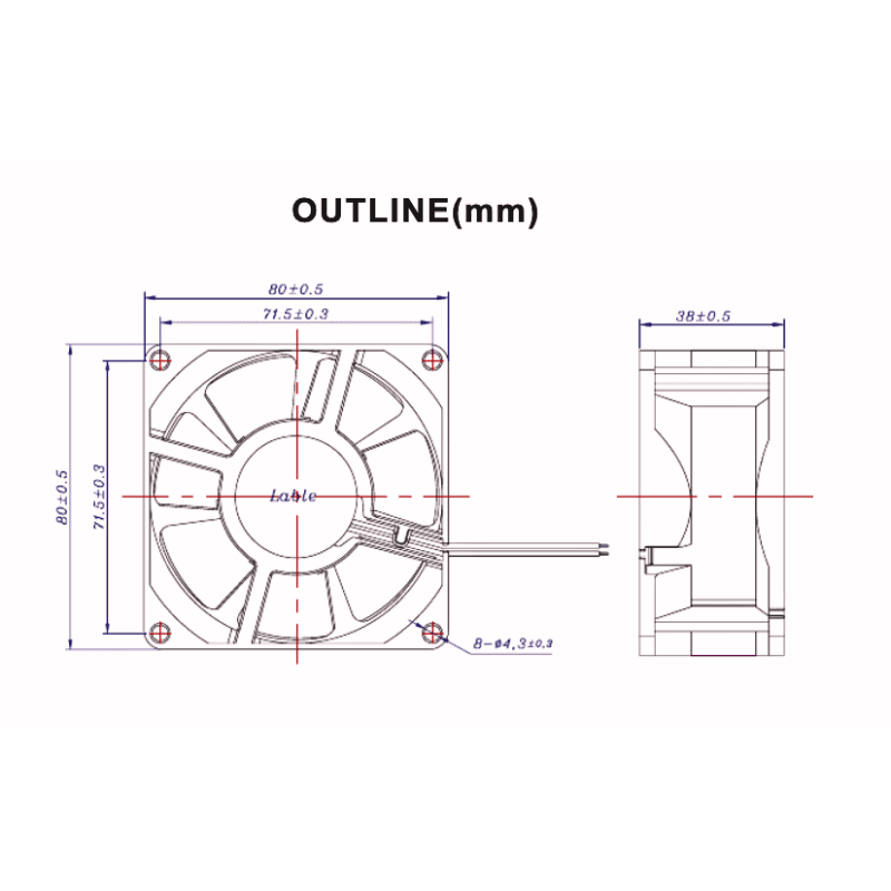 elevator fan mgt8012xb r38 f dc12v 2.8a
