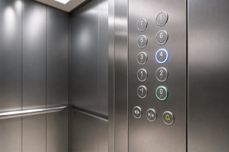 modern elevator button panel