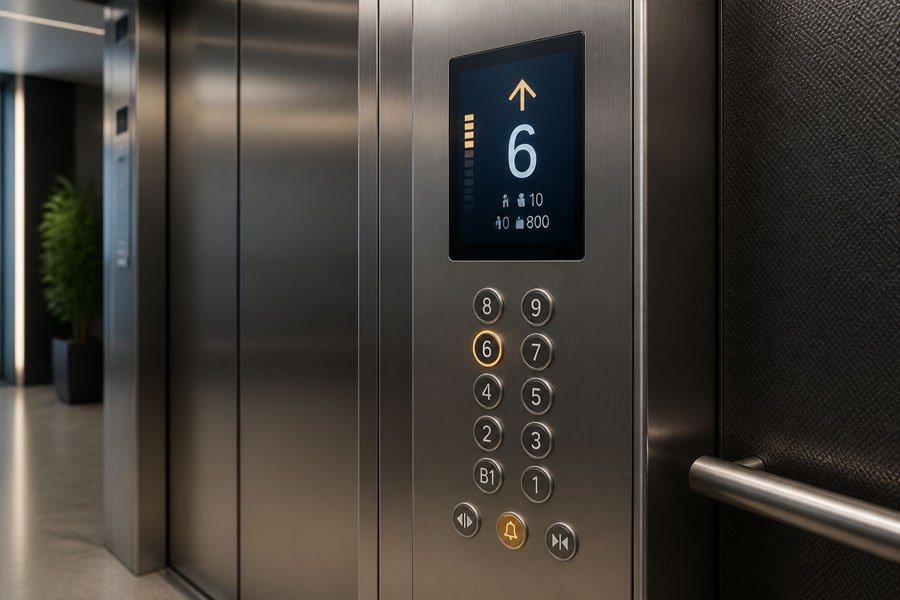 elevator cop with digital display, cop with floor indicator, and car operating panel with lcd display screen